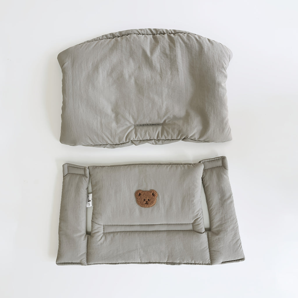 Coussin de chaise haute uni, garde-corps gainé, 4 teintes