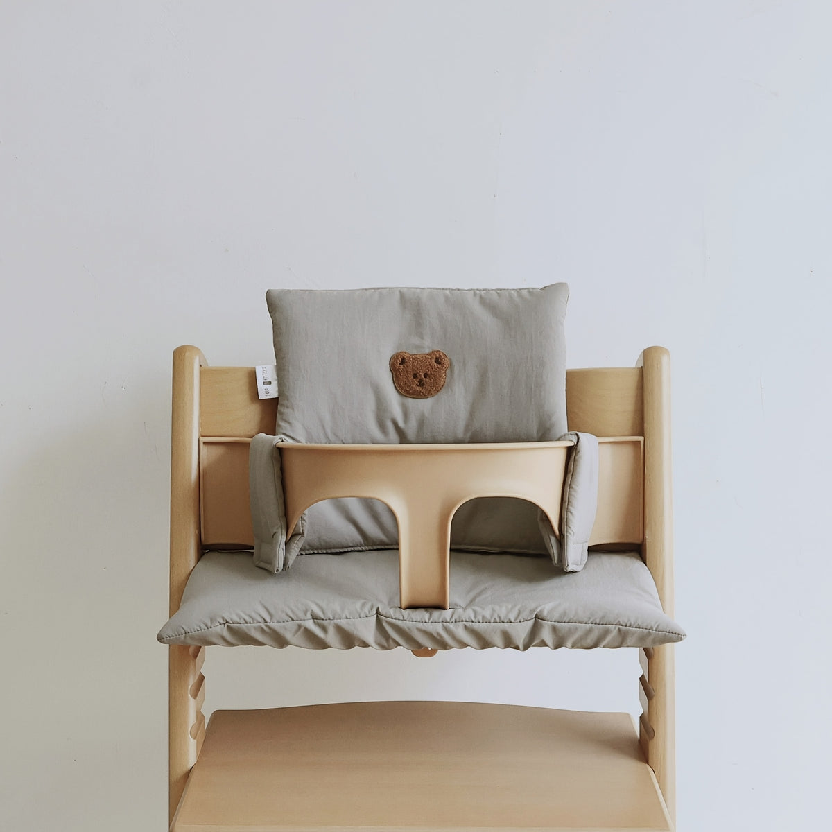 Coussin de chaise haute uni, garde-corps gainé, 4 teintes