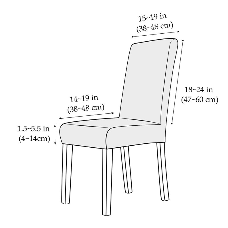 Housse de chaise en velours extensible, dossier haut, 16 coloris