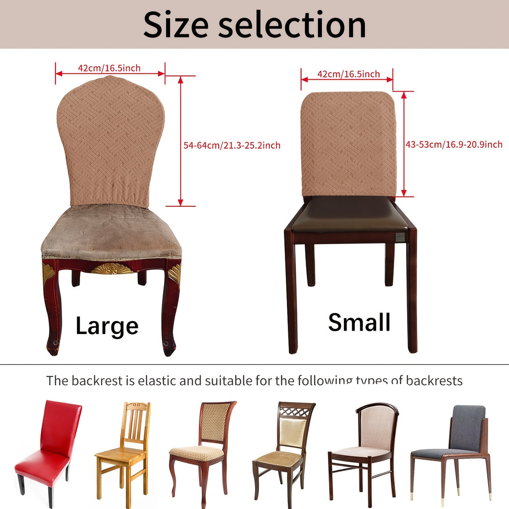 Housse de dossier de chaise jacquard à losanges, 12 coloris