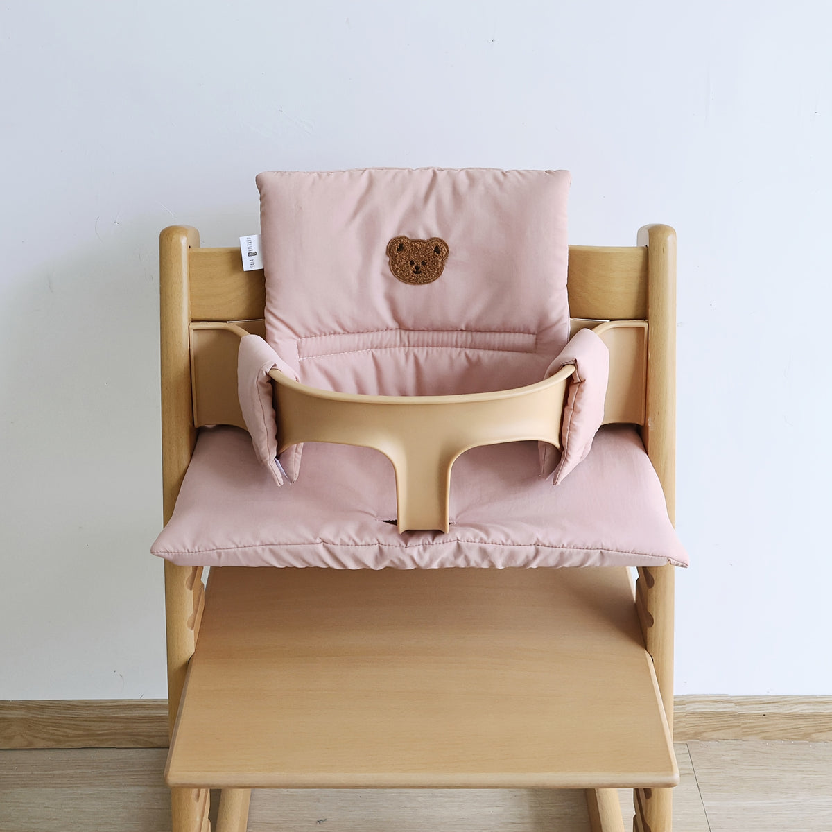 Coussin de chaise haute uni, garde-corps gainé, 4 teintes