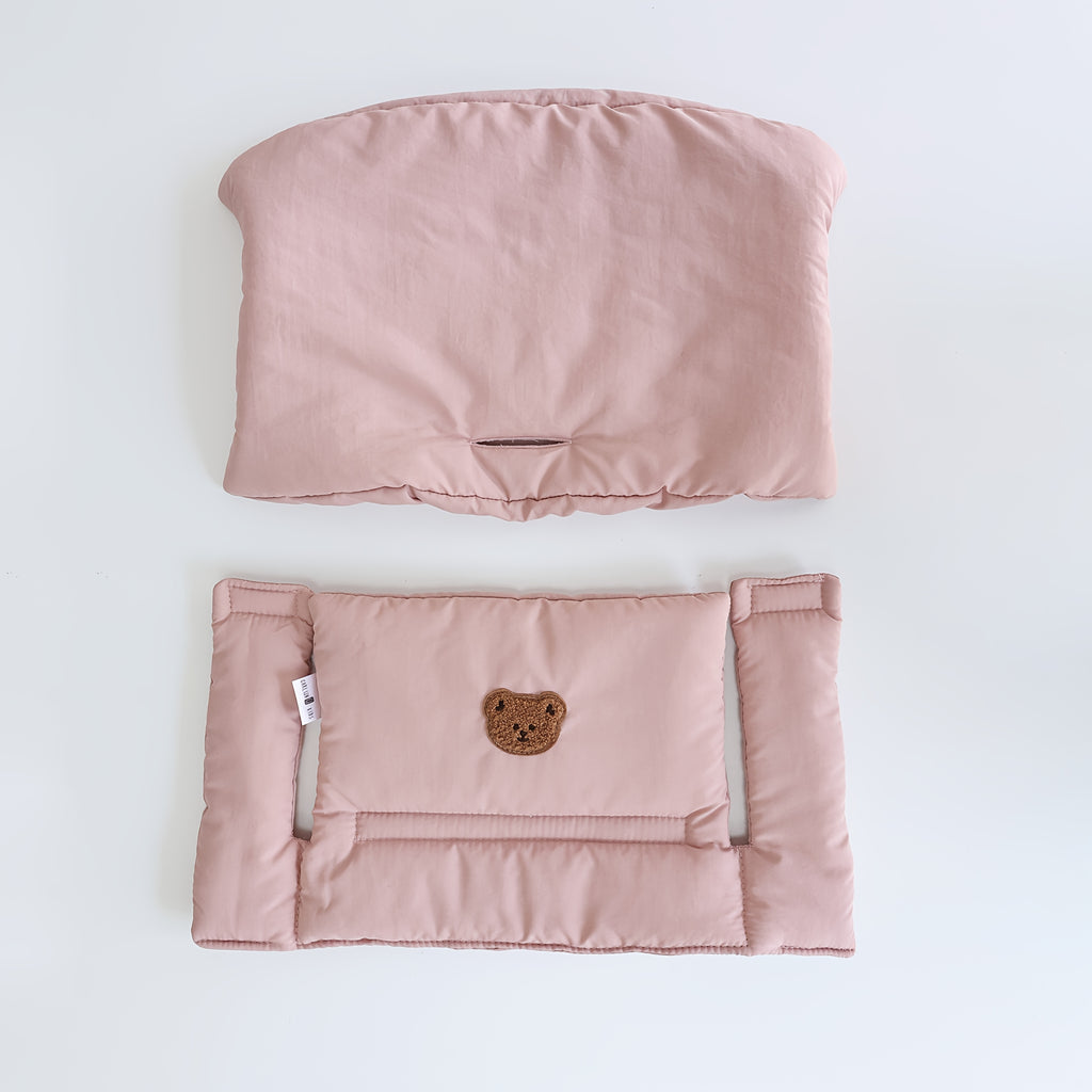 Coussin de chaise haute uni, garde-corps gainé, 4 teintes