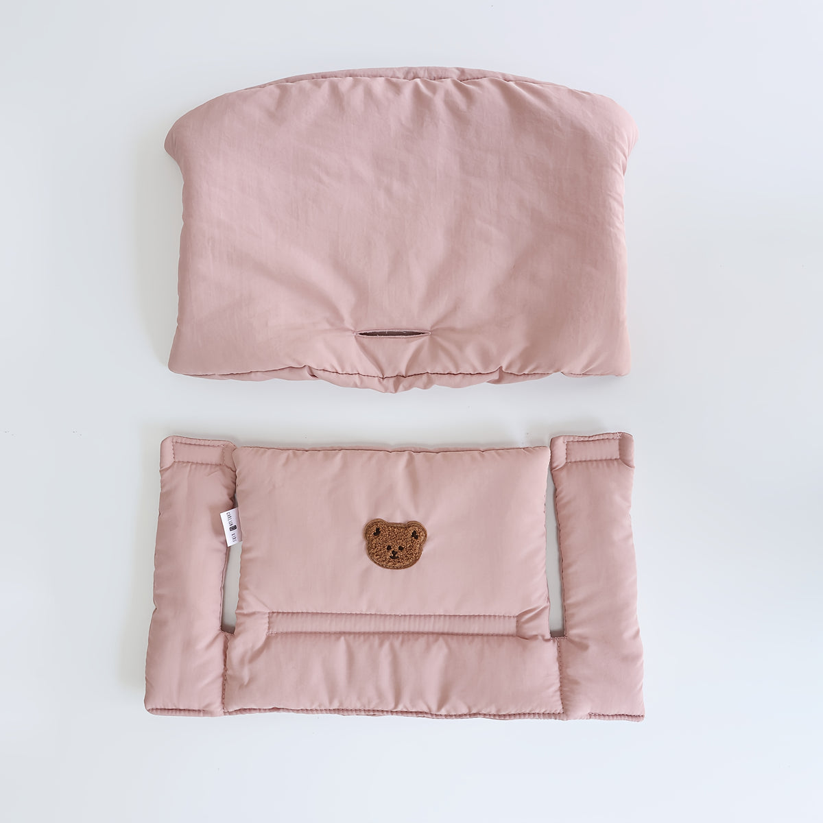 Coussin de chaise haute uni, garde-corps gainé, 4 teintes