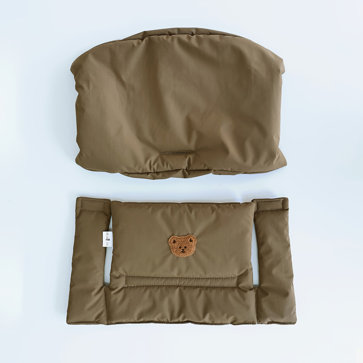 Coussin de chaise haute uni, garde-corps gainé, 4 teintes