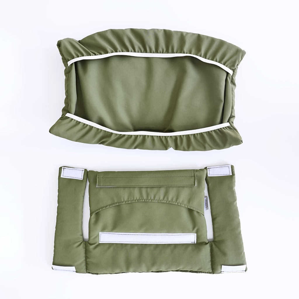 Coussin de chaise haute uni, garde-corps gainé, 4 teintes