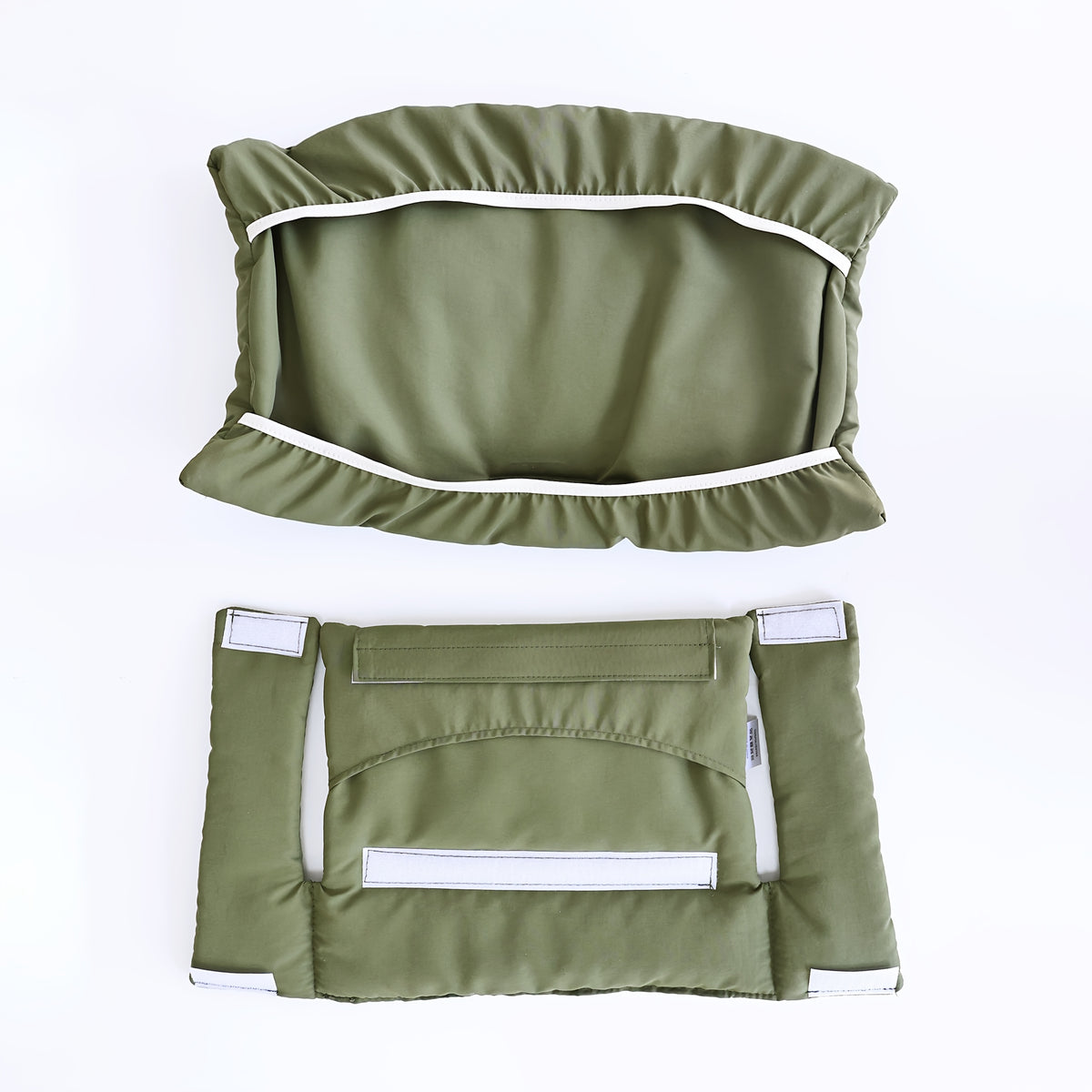 Coussin de chaise haute uni, garde-corps gainé, 4 teintes