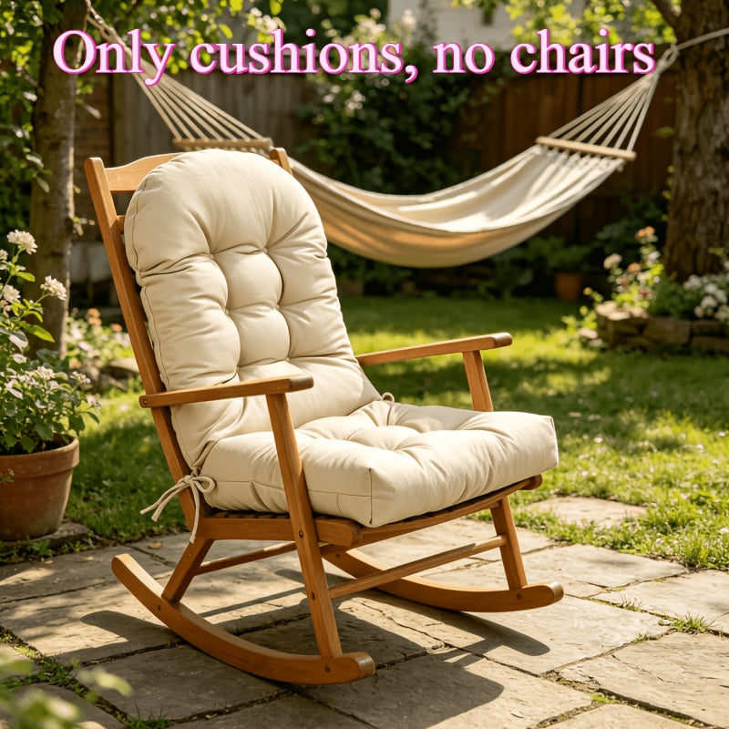 Coussin de chaise à bascule rouge, assise et dossier 60 cm