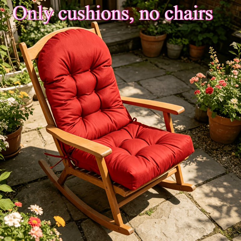 Coussin de chaise à bascule rouge, assise et dossier 60 cm