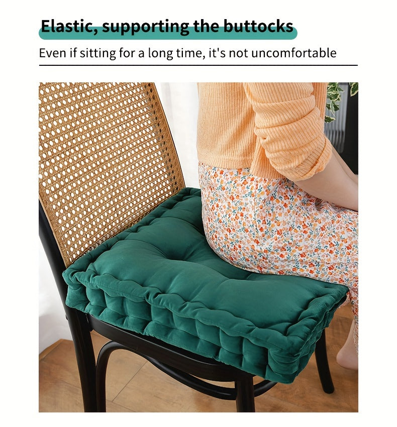 Coussin de chaise carré épais et capitonné, 38 x 38 ou 43 x 43 cm