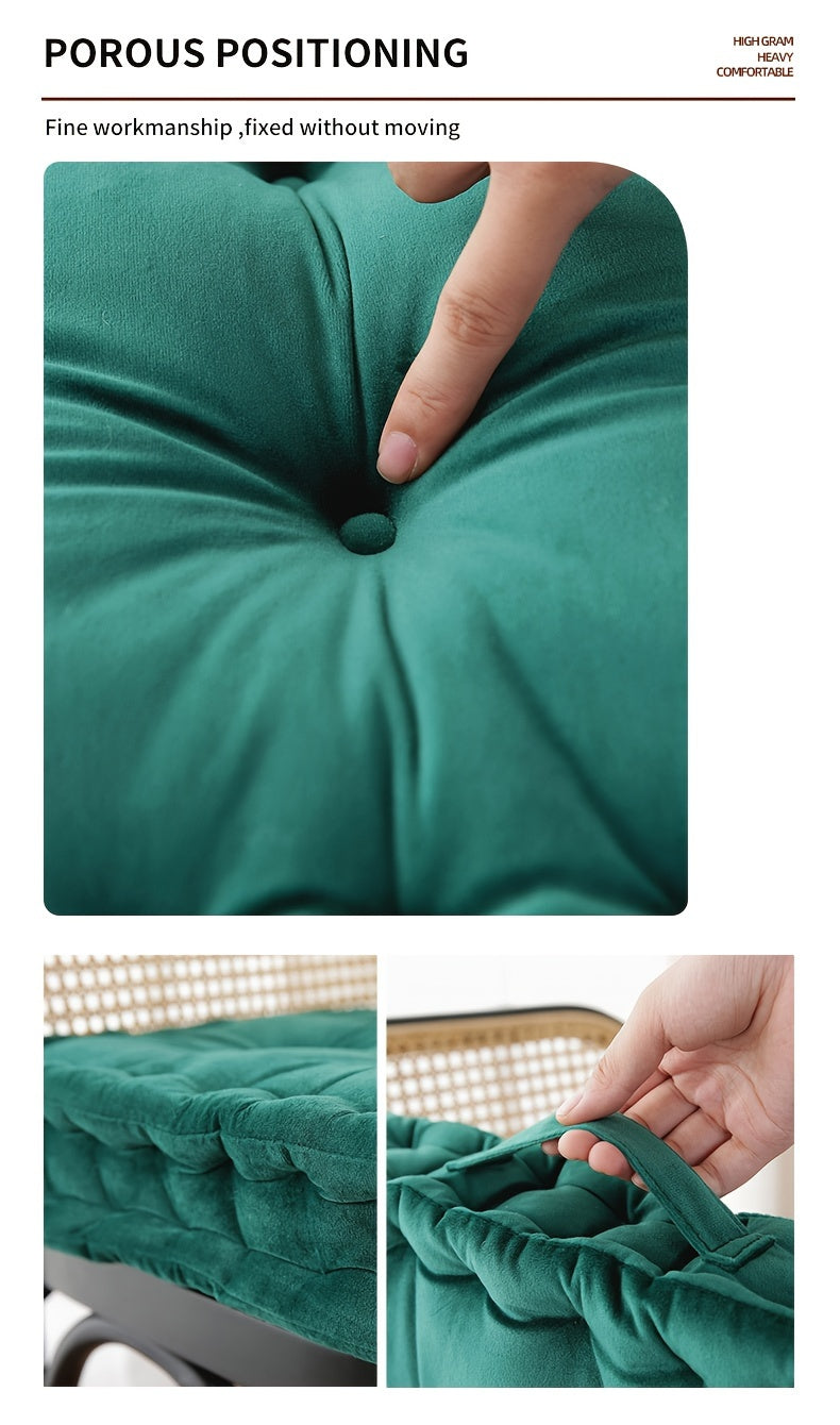 Coussin de chaise carré épais et capitonné, 38 x 38 ou 43 x 43 cm