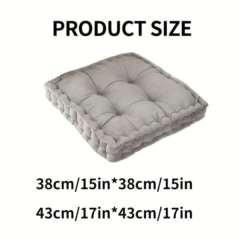 Coussin de chaise carré épais et capitonné, 38 x 38 ou 43 x 43 cm