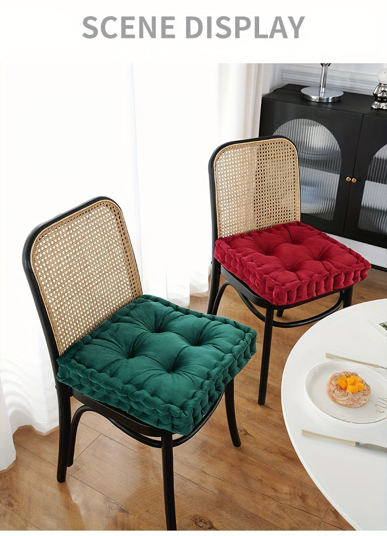 Coussin de chaise carré épais et capitonné, 38 x 38 ou 43 x 43 cm
