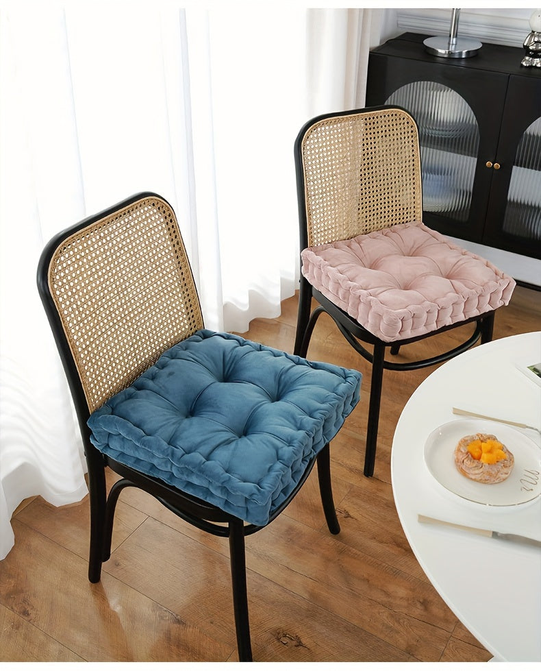 Coussin de chaise carré épais et capitonné, 38 x 38 ou 43 x 43 cm