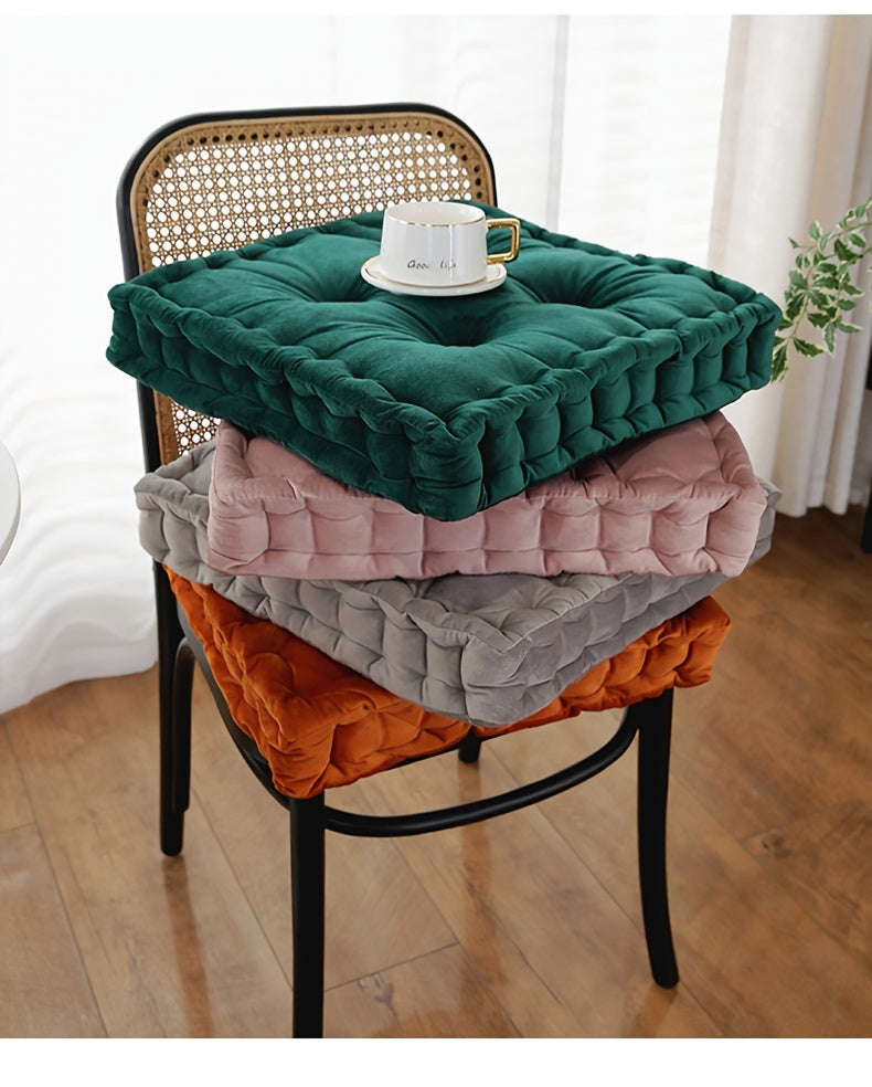 Coussin de chaise carré épais et capitonné, 38 x 38 ou 43 x 43 cm