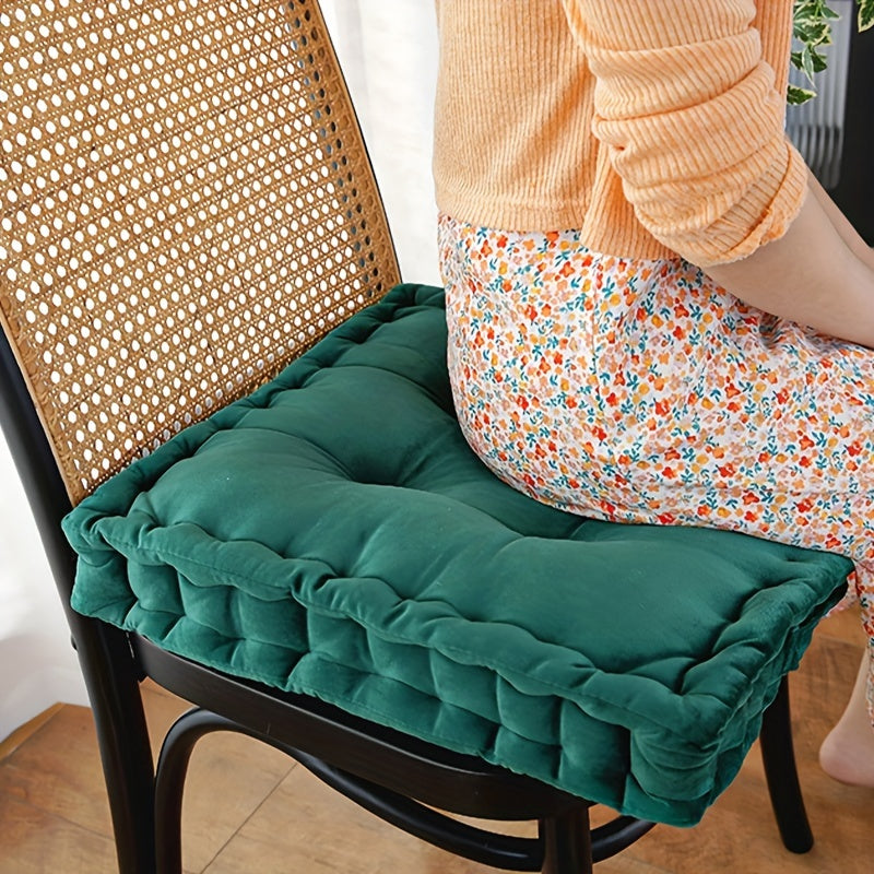 Coussin de chaise carré épais et capitonné, 38 x 38 ou 43 x 43 cm