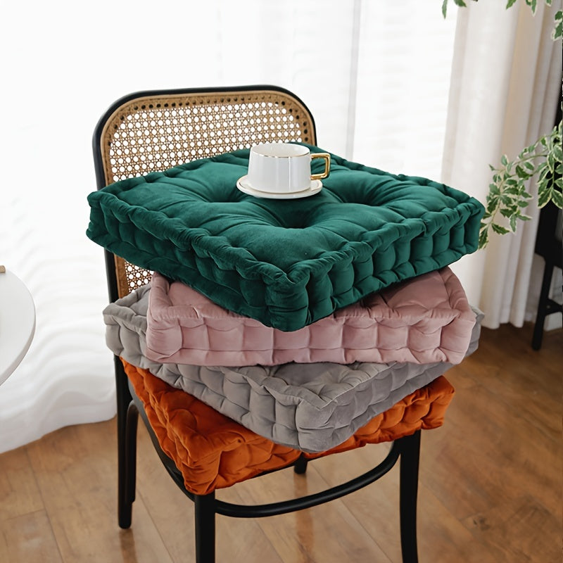 Coussin de chaise carré épais et capitonné, 38 x 38 ou 43 x 43 cm