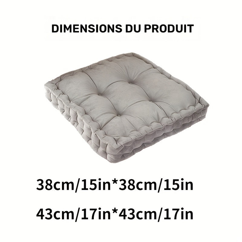 Coussin de chaise carré épais et capitonné, 38 x 38 ou 43 x 43 cm