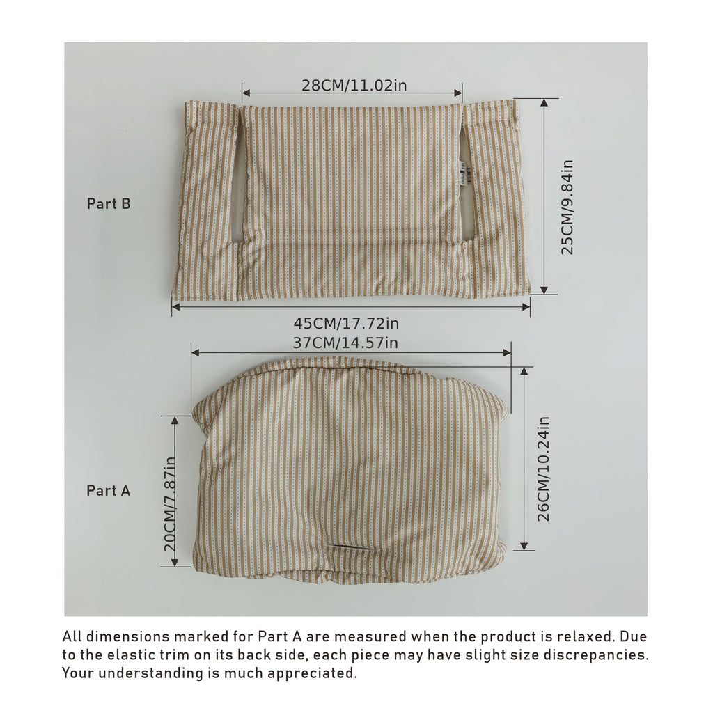 Coussin de chaise haute pour bébé, assise et dossier imprimés