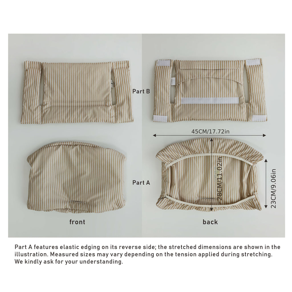 Coussin de chaise haute pour bébé, assise et dossier imprimés