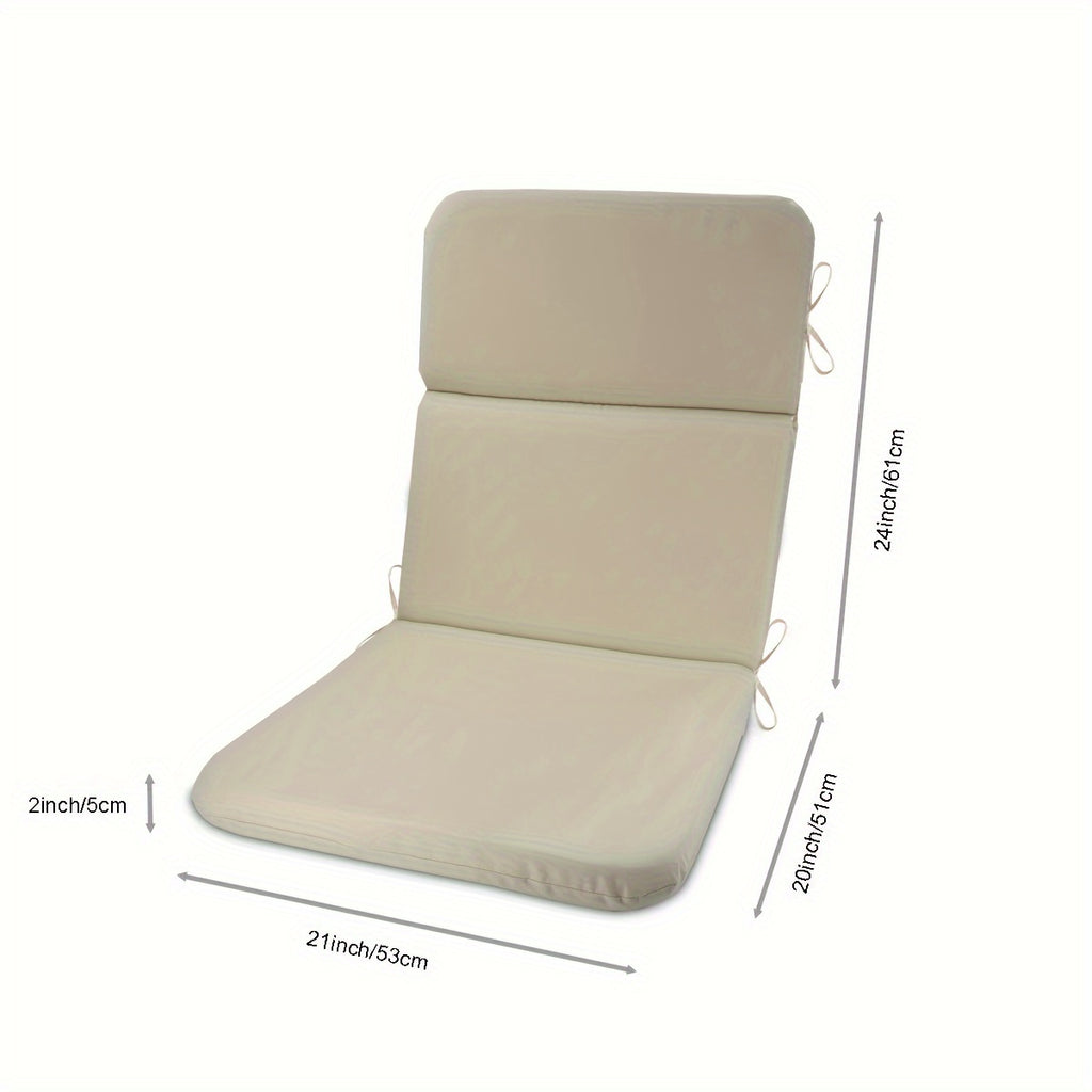 Coussin de chaise de jardin dossier haut, 112 cm, 10 coloris