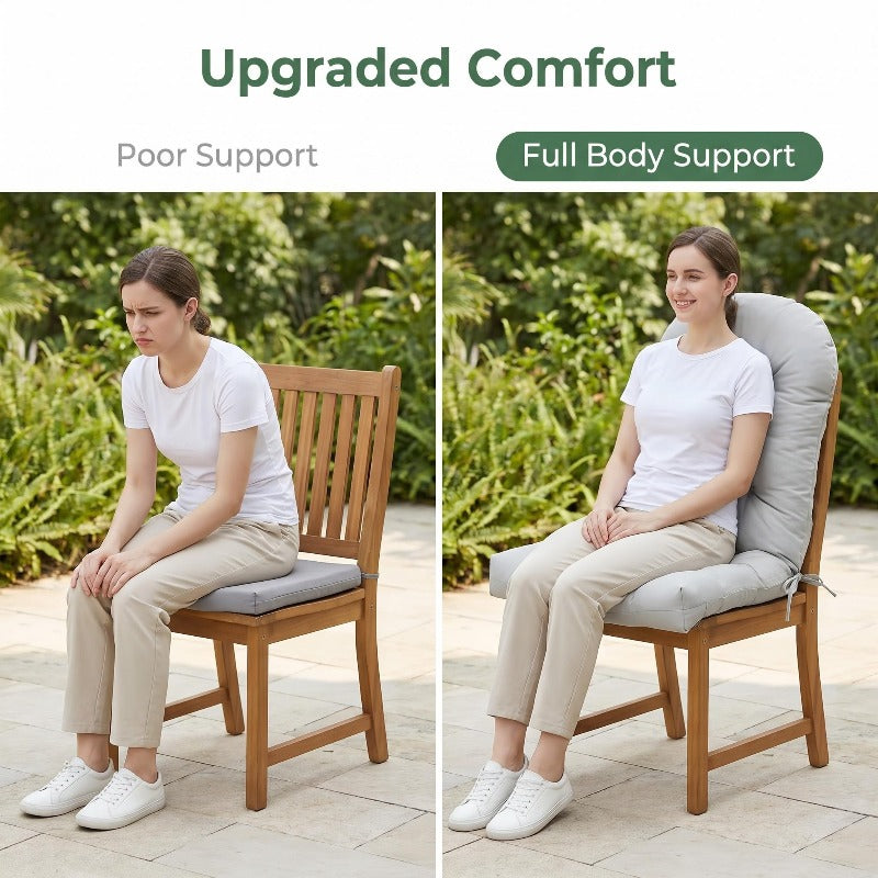 Coussin de chaise de jardin dossier haut et assise — vue 4