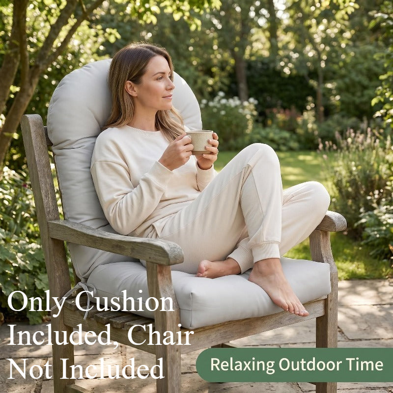 Coussin de chaise de jardin dossier haut et assise — vue 9