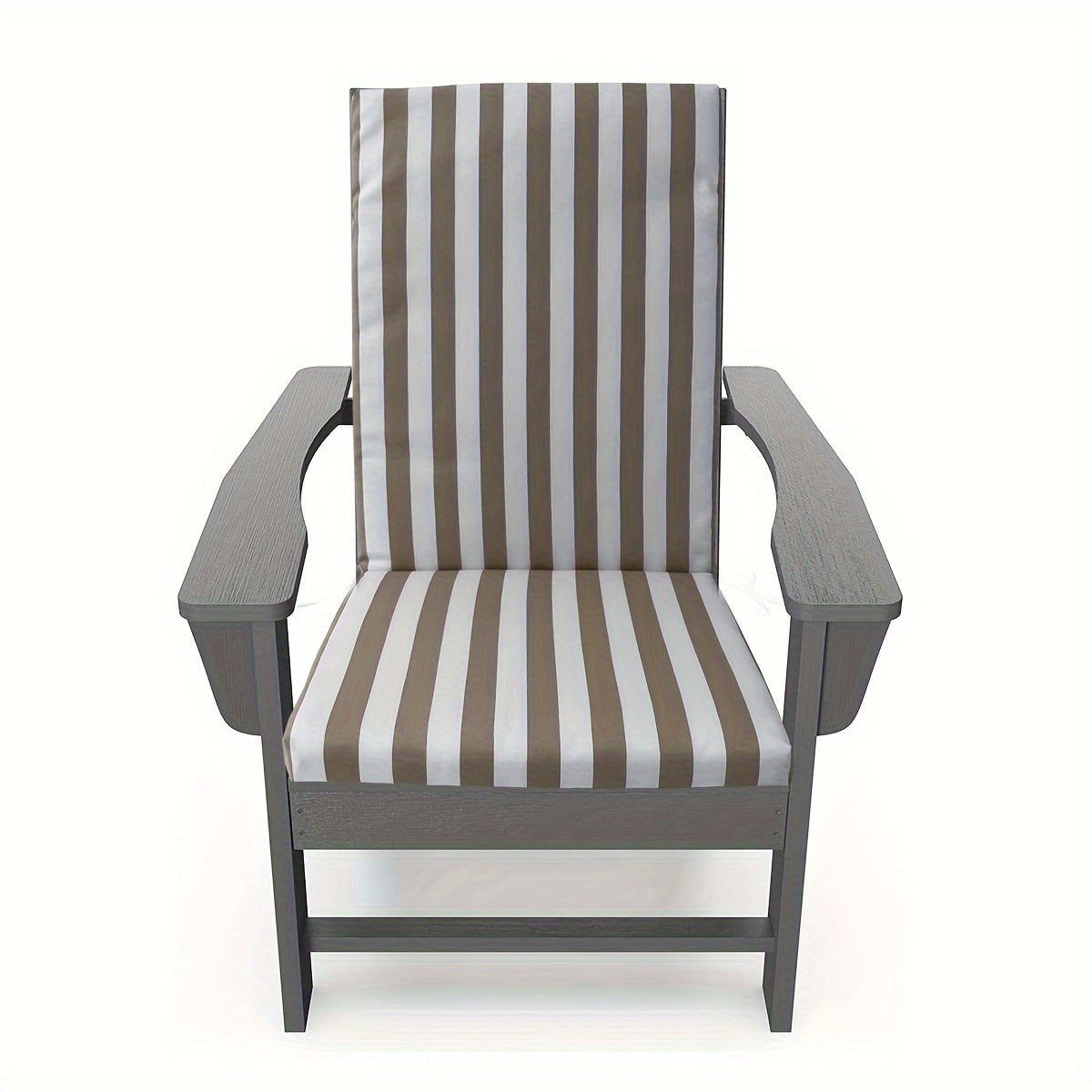 Coussin de chaise de jardin rayé à dossier haut, 3 ou 5 cm