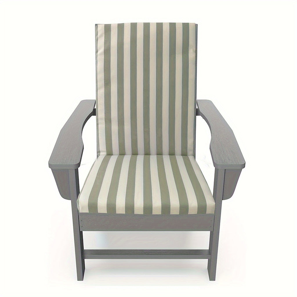 Coussin de chaise de jardin rayé à dossier haut, 3 ou 5 cm