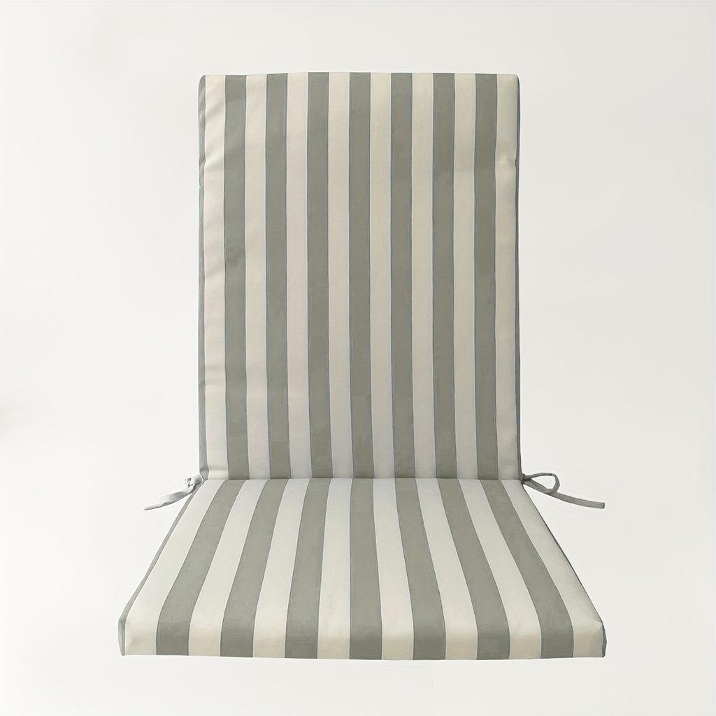 Coussin de chaise de jardin rayé à dossier haut, 3 ou 5 cm