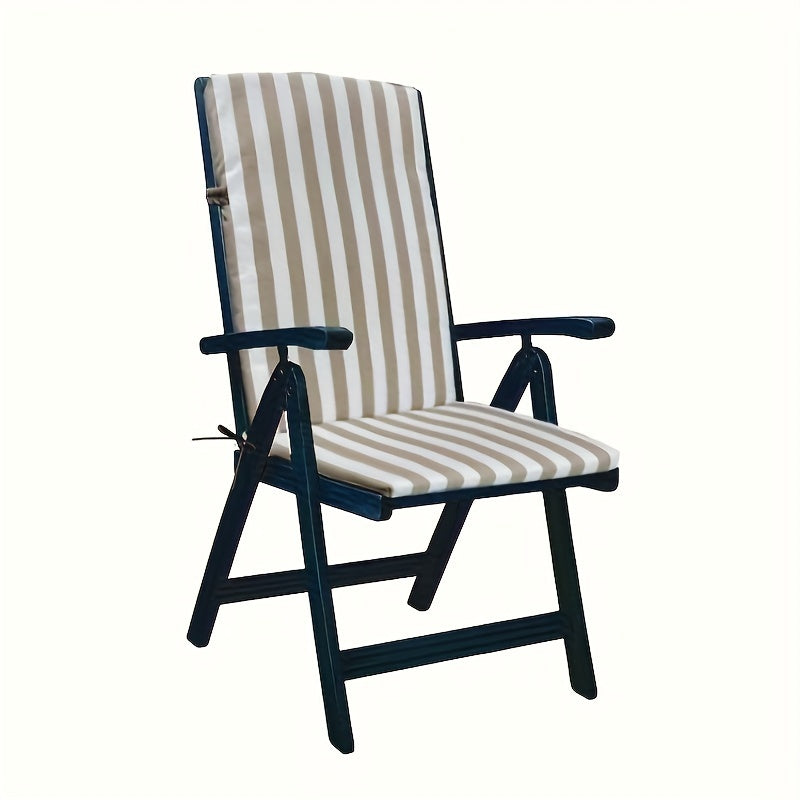Coussin de chaise de jardin rayé à dossier haut, 3 ou 5 cm