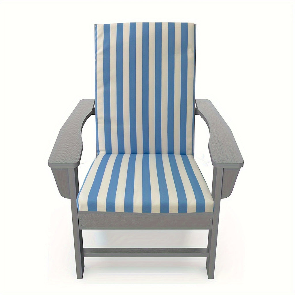 Coussin de chaise de jardin rayé à dossier haut, 3 ou 5 cm