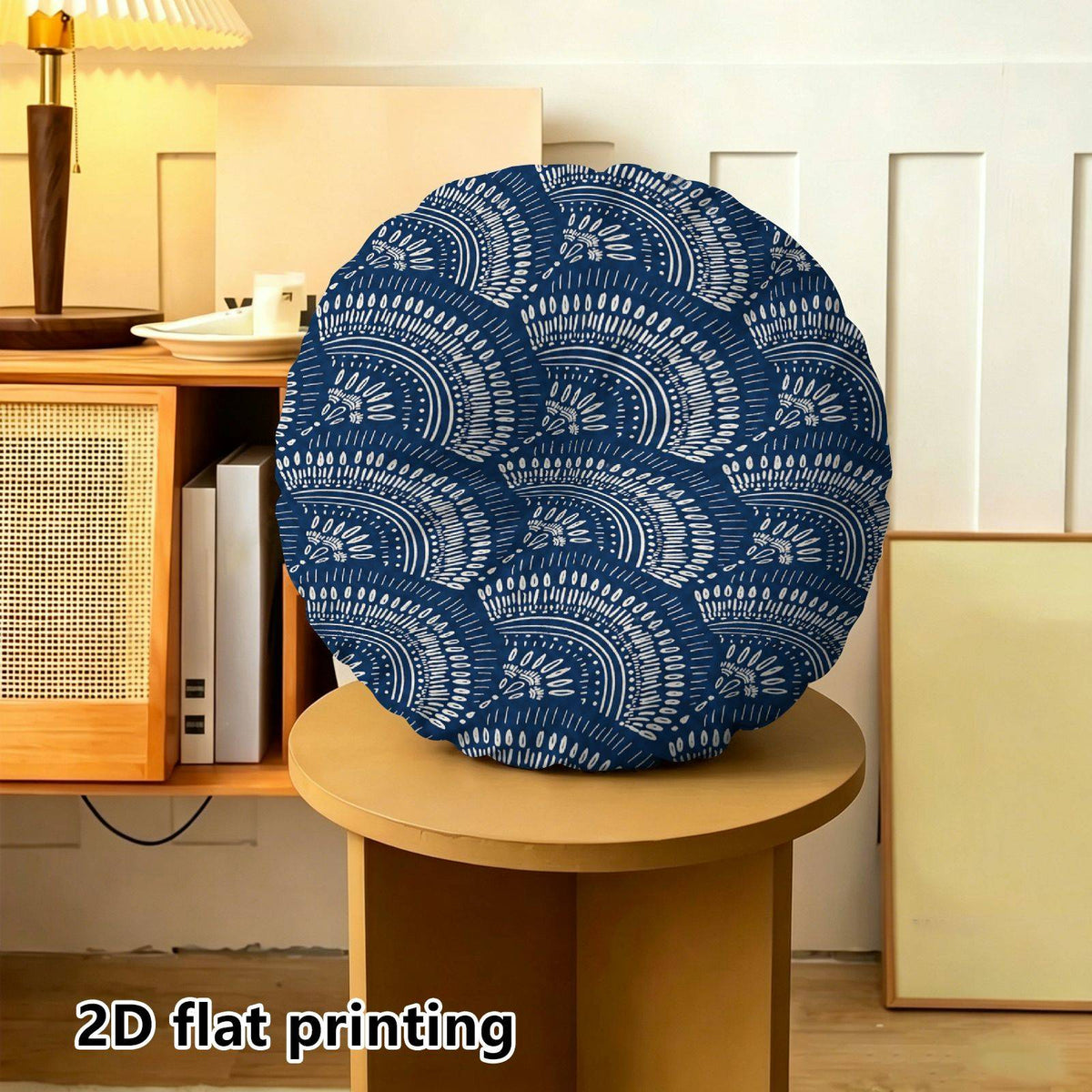Coussin de chaise rond et épais, motif vagues — vue 10 Image