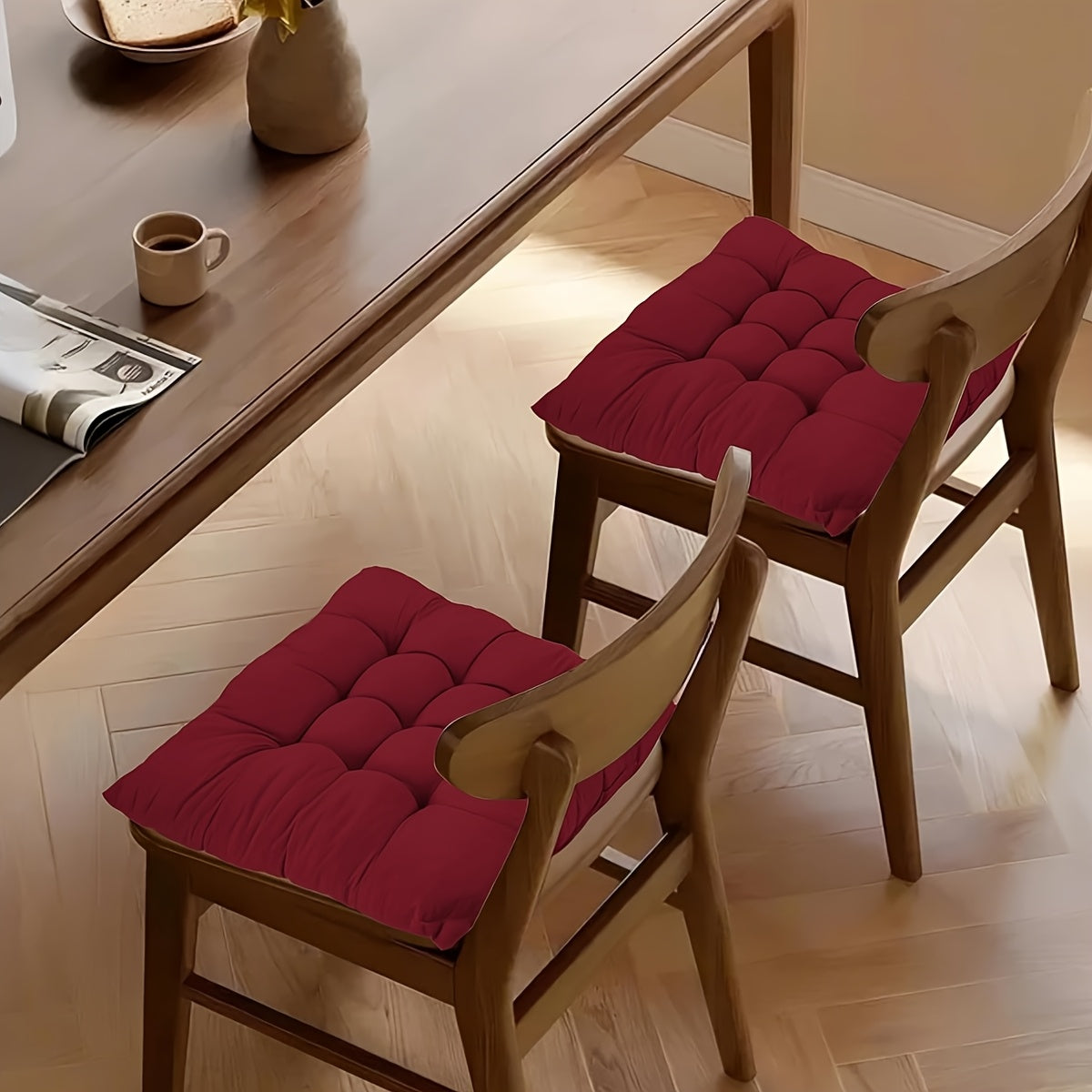 Coussin de chaise 40x40 épais de 6,8 cm, lot de 4 à nouer