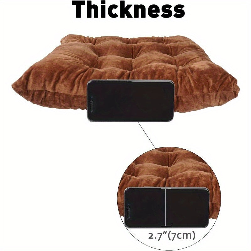 Coussin de chaise carré 40x40 capitonné 7 cm, lot de six