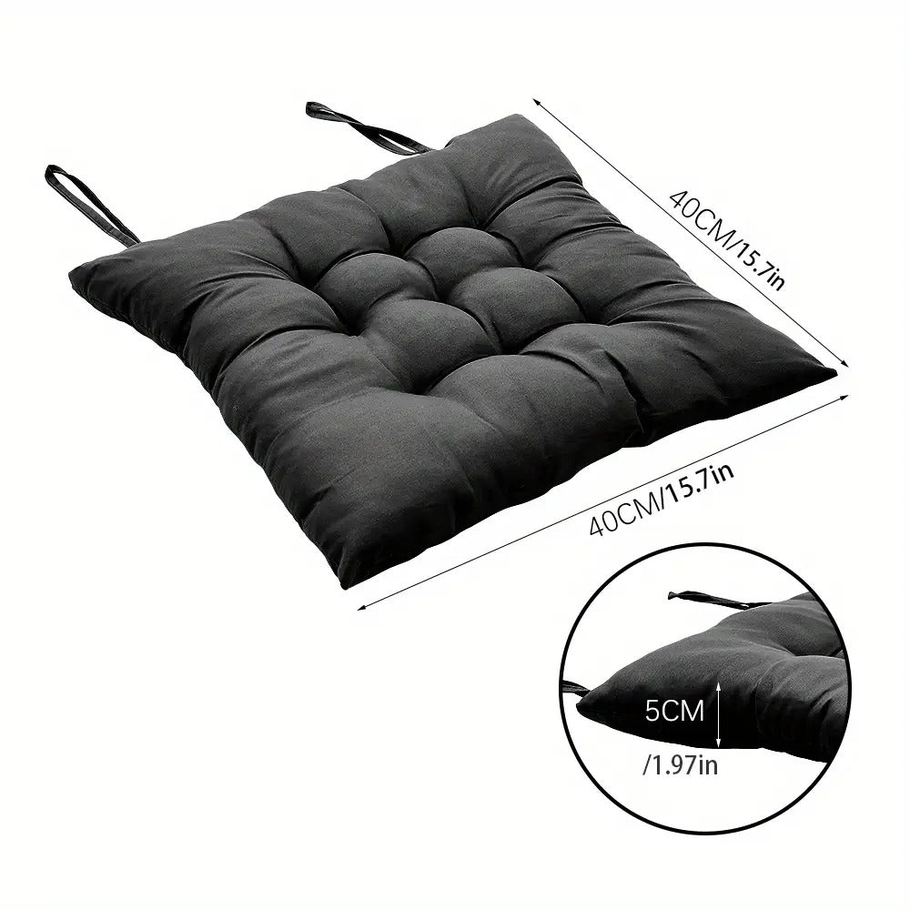 Coussin de chaise 40x40 épais à mémoire de forme, lot de 4