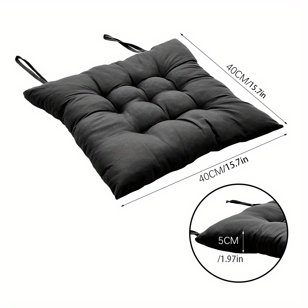 Coussin de chaise 40x40 épais à mémoire de forme, lot de 4
