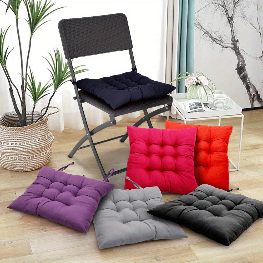Coussin de chaise 40x40 épais à mémoire de forme, lot de 4