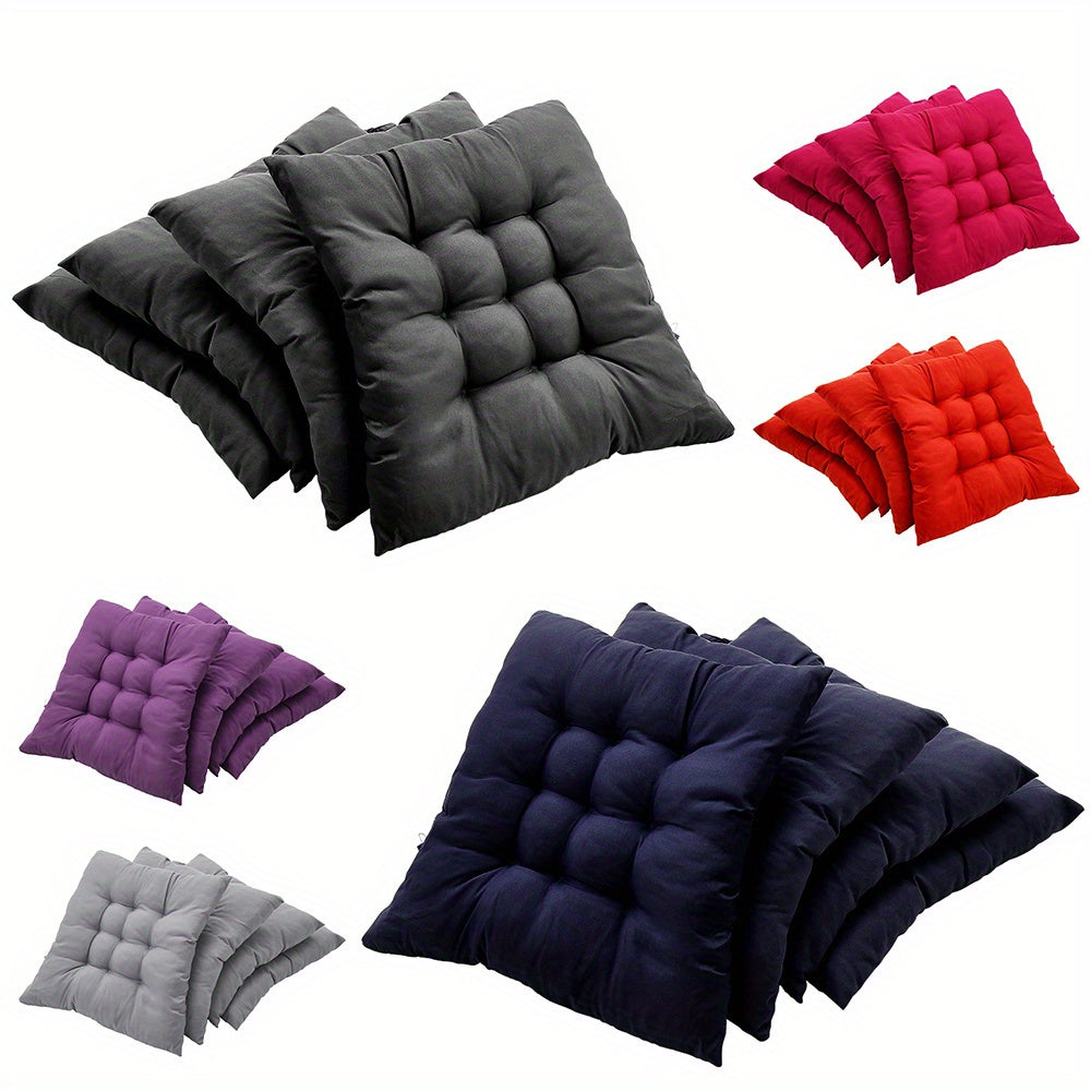 Coussin de chaise 40x40 épais à mémoire de forme, lot de 4