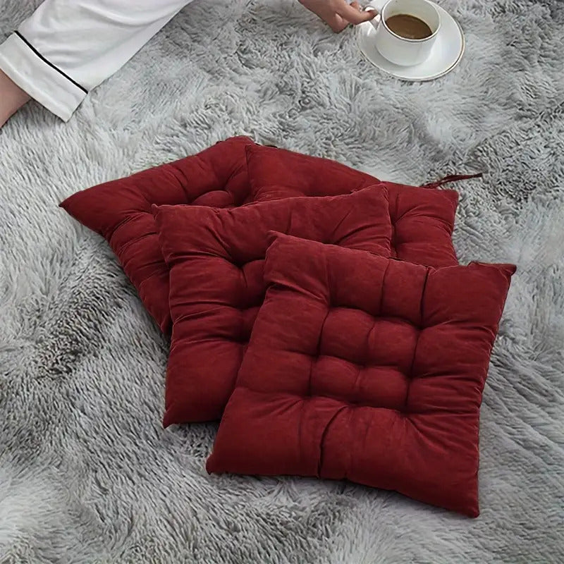 Coussin de chaise 40x40 épais à mémoire de forme, lot de 4