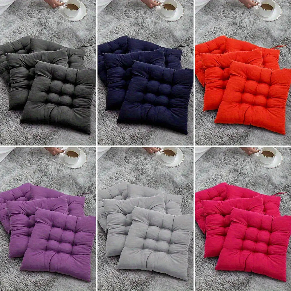 Coussin de chaise 40x40 épais à mémoire de forme, lot de 4