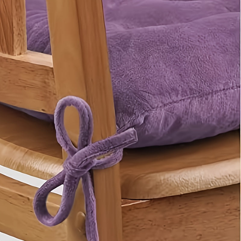 Coussin de chaise 40x40 cm épais 7 cm en peluche, lot de 4