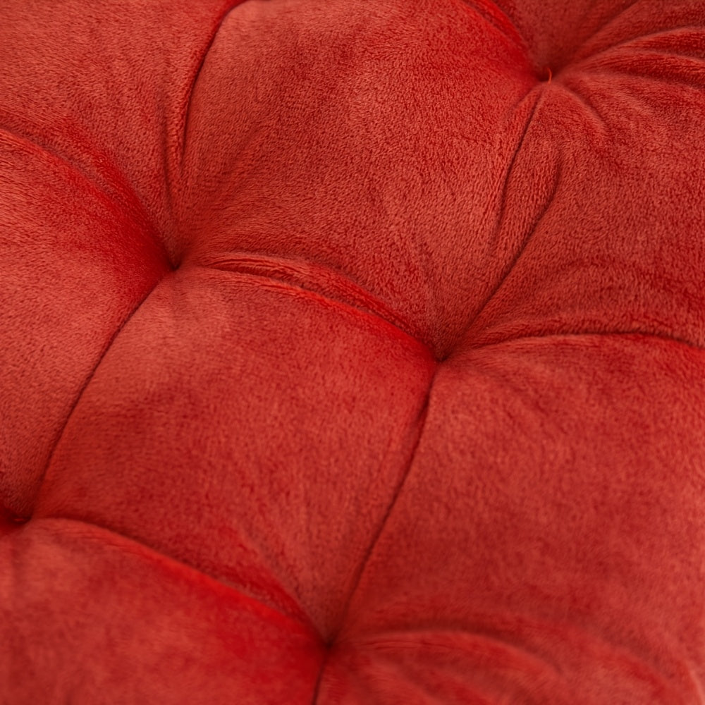 Coussin de chaise 40x40 cm épais 7 cm en peluche, lot de 4