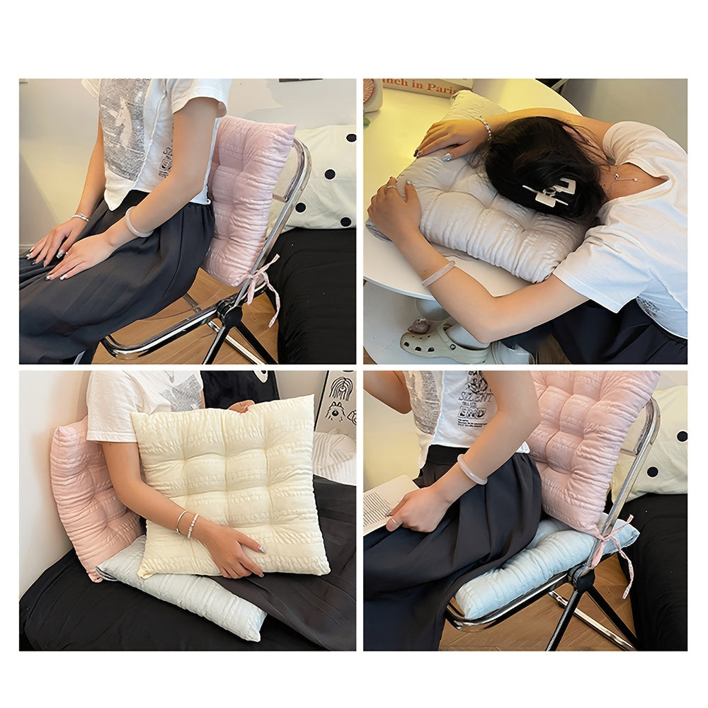 Coussin de chaise 40x40 cm, lot de 2 : un rond, un carré