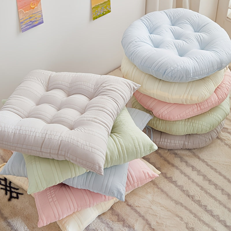 Coussin de chaise 40x40 cm, lot de 2 : un rond, un carré