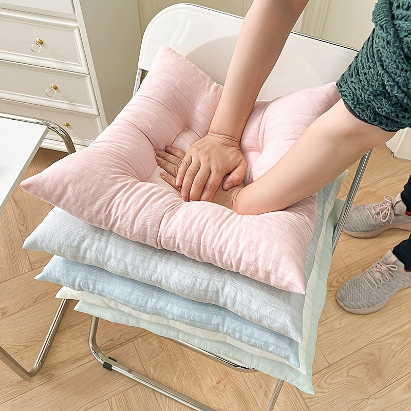 Coussin de chaise 40x40 cm, lot de 2 : un rond, un carré