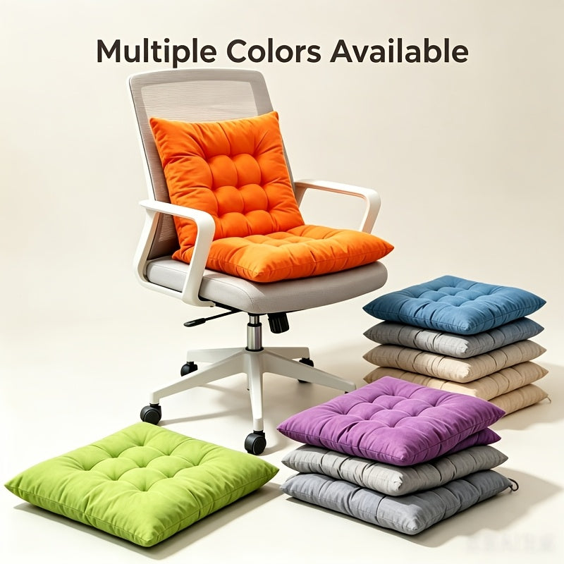 Coussin de chaise 40x40 lot de 2, mousse à mémoire, jaune