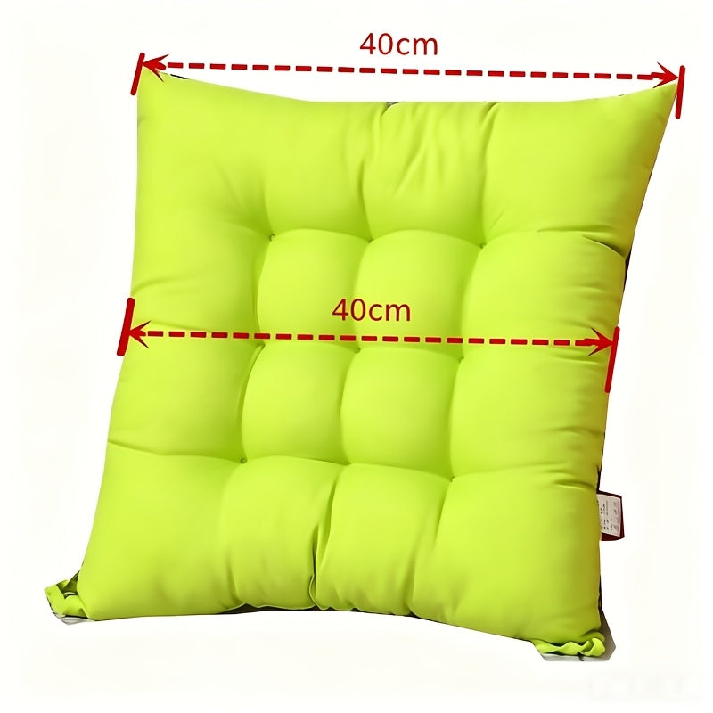 Coussin de chaise 40x40 lot de 2, mousse à mémoire, jaune