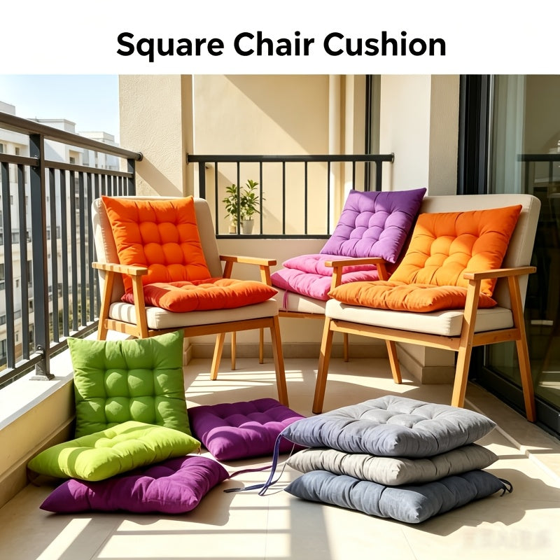 Coussin de chaise 40x40 lot de 2, mousse à mémoire, jaune