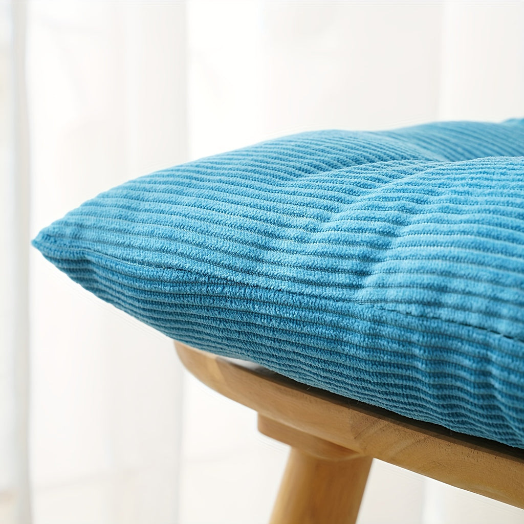 Coussin de chaise 40x40 épais 7 cm en velours côtelé, lot de 4