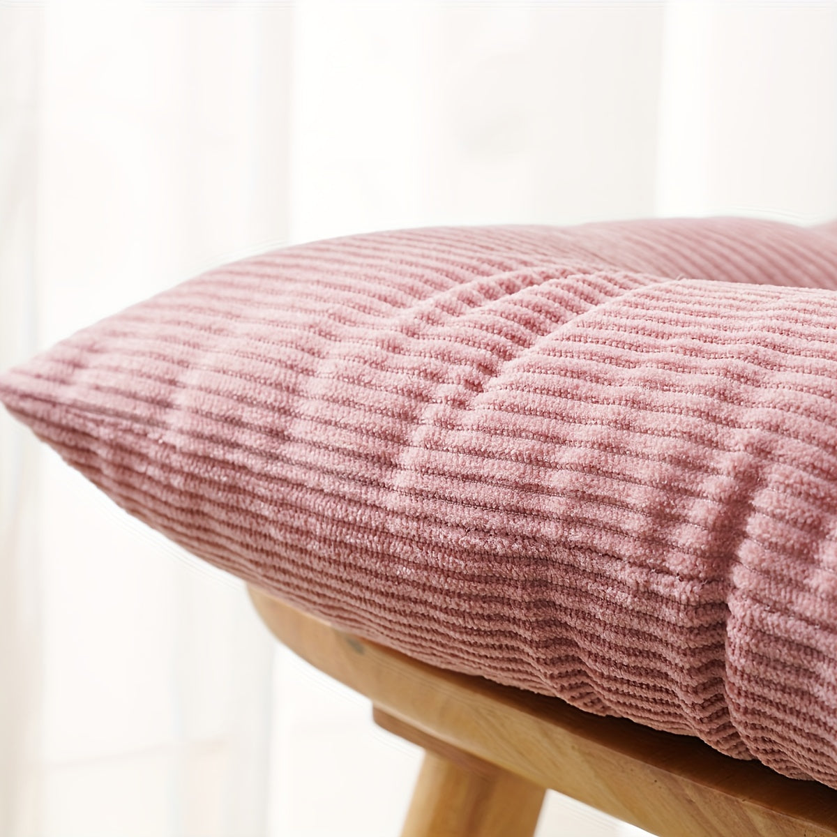 Coussin de chaise 40x40 épais 7 cm en velours côtelé, lot de 4